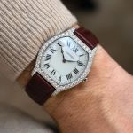 Cartier Tortue Platinum Diamond Dress Luxury Replica Watch